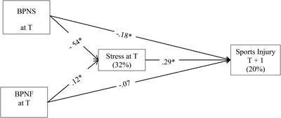 Basic Psychological Needs Satisfaction and Frustration, Stress, and Sports Injury Among University Athletes: A Four-Wave Prospective Survey